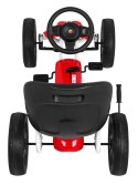 Gokart ABARTH na pedały dla dzieci Czerwony + Koła EVA + Hamulec ręczny + Wolny bieg