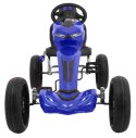 Gokart Grand Ride na pedały dla dzieci 3+ Niebieski + Koła EVA + Regulacja fotela + Hamulec ręczny