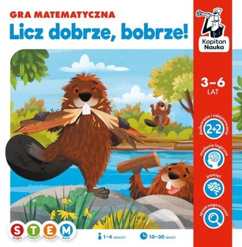 Gra edukacyjna "Licz dobrze bobrze!" dla dzieci 3-6 lat Matematyczno-logiczna rozrywka + Nauka liczenia