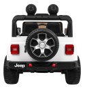 Jeep Wrangler Rubicon na akumulator dla dzieci Biały + Pilot + Radio MP3 LED + Koła EVA