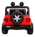 Jeep Wrangler Rubicon na akumulator dla dzieci Czerwony + Pilot + Radio MP3 LED + Koła EVA