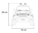 Jeep Wrangler Rubicon na akumulator dla dzieci Czerwony + Pilot + Radio MP3 LED + Koła EVA