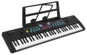 Keyboard dla dzieci 5+ Stojak na nuty Mikrofon + Kolorowe przyciski - model nr 605