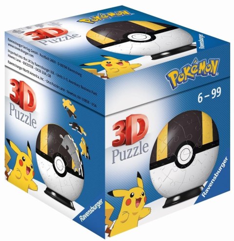 Puzzle 3D 54 Kula Pokemon czarna