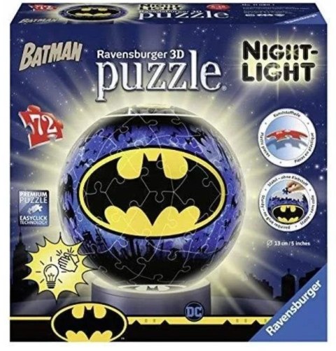 Puzzle 3D 72 Świecąca Kula: Batman