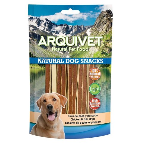 ARQUIVET Paski z kurczaka i ryby 100 g Arquivet