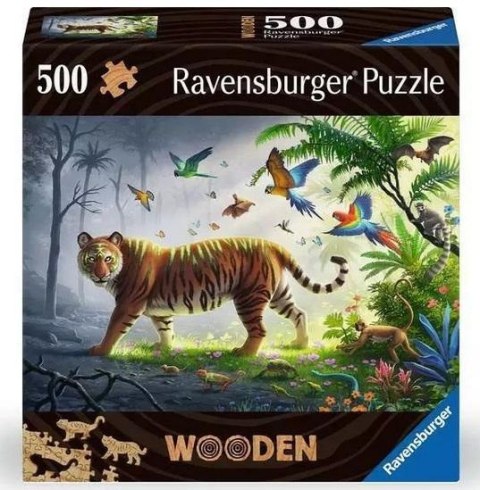 Puzzle drewniane 500 Tygrys