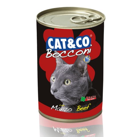 Cat&Co kawałki z wołowiną 400g Cat&Co