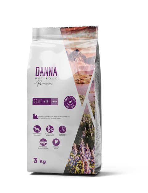 DANNA PREMIUM ADULT MINI dla ras małych 3KG Nugape