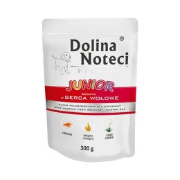 Dolina Noteci Premium JUNIOR bogata w serca wołowe saszetka 10x300 g Dolina Noteci