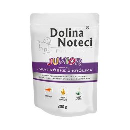 Dolina Noteci Premium JUNIOR bogata w wątróbkę z królika saszetka 10x300 g Dolina Noteci