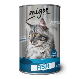 Migos Cat Fish dla kotów dorosłych 415g x 24 Migos