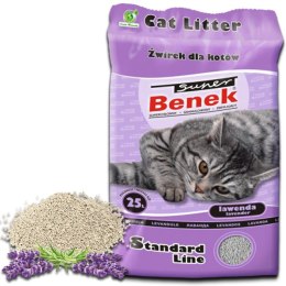 Żwirek dla kota bentonitowy Super Benek STANDARD Lawendowy 25l Benek