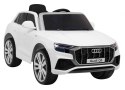 Audi Q8 Lift na akumulator dla dzieci Biały + Pilot + EVA + Wolny Start + MP3 USB + LED