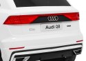 Audi Q8 Lift na akumulator dla dzieci Biały + Pilot + EVA + Wolny Start + MP3 USB + LED