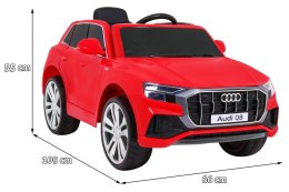 Audi Q8 Lift na akumulator dla dzieci Czerwony + Pilot + EVA + Wolny Start + MP3 USB + LED