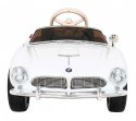 Autko BMW 507 Retro elektryczne dla dzieci Biały + Audio LED + Pilot + Ekoskóra + EVA + Wolny Start