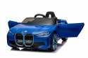 Autko BMW i4 na akumulator dla dzieci Niebieski + Wolny Start + EVA + Ekoskóra + Audio LED + Pilot