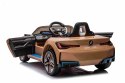 Autko BMW i4 na akumulator dla dzieci Złoty + Wolny Start + EVA + Ekoskóra + Audio LED + Pilot