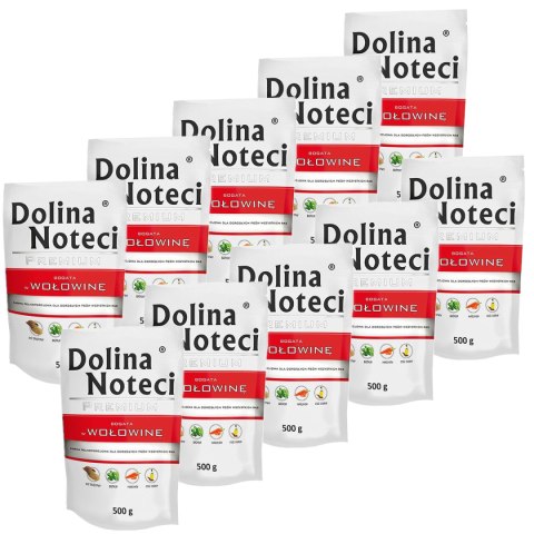 Dolina Noteci Premium bogata w wołowinę saszetka 10 x 500 g Dolina Noteci