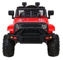 Autko Jeep Dark Night na akumulator dla dzieci Czerwony + Wolny Start + EVA + Audio LED