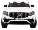 Auto Mercedes GLC 63S dla dzieci Biały + Napęd 4x4 + MP4 + LED + Ekoskóra + Wolny Start + EVA