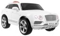 Auto na akumulator Bentley Bentayga dla dzieci Biały + Koła EVA + Radio MP3 + Pilot