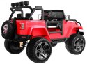 Auto terenowe typu jeep Monster 4x4 dla dzieci Czerwony + Pilot + Regulacja siedzenia + MP3 LED + Bagażnik + Plecak