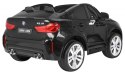 BMW X6M XXL dla 2 dzieci Czarny + Pilot + Ekoskóra + Pasy + Wolny Start + MP3 USB + LED