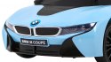 BMW I8 Lift Auto na akumulator Niebieski + Pilot + Wolny Start + 3-pkt pasy + MP3 USB + LED