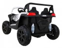 Buggy ATV Strong Racing dla 2 dzieci Biały + Silnik bezszczotkowy + Pompowane koła + Audio LED