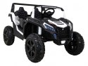 Buggy ATV Strong Racing dla 2 dzieci Biały + Silnik bezszczotkowy + Pompowane koła + Audio LED