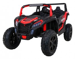 Buggy ATV Strong Racing dla 2 dzieci Czerwony + Silnik bezszczotkowy + Pompowane koła + Audio LED