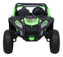 Buggy ATV Strong Racing dla 2 dzieci Zielony + Silnik bezszczotkowy + Pompowane koła + Audio LED