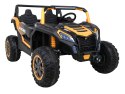 Buggy ATV Strong Racing dla 2 dzieci Złoty + Silnik bezszczotkowy + Pompowane koła + Audio LED