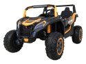 Buggy ATV Strong Racing dla 2 dzieci Złoty + Silnik bezszczotkowy + Pompowane koła + Audio LED