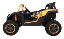 Buggy ATV Strong Racing dla 2 dzieci Złoty + Silnik bezszczotkowy + Pompowane koła + Audio LED