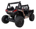 Buggy UTV Terenówka dla dzieci Czarny + Pilot + Bagażnik + Wolny Start + EVA + MP3 LED