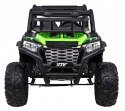 Buggy UTV Terenówka dla dzieci Zielony + Pilot + Bagażnik + Wolny Start + EVA + MP3 LED